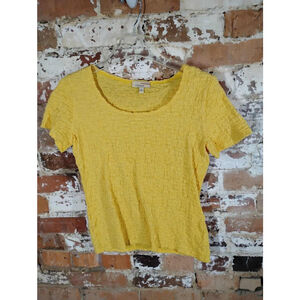 Vintage 90s Y2K Choice‎ Yellow Stretch Shirt
